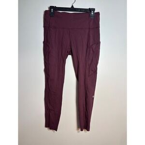Lululemon Align High Rise Pocket Leggings Burgundy Activewear Women Size Unknown